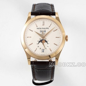 Patek Philippe top replica watch ZF factory complex function timepiece rose gold opal white rod time