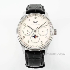 IWC high-quality watch TW factory Portugal silver white perpetual calendar