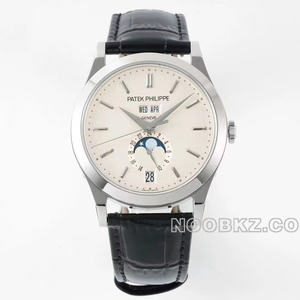Patek Philippe 5a watch ZF factory complex function timepiece white gold and white bar timemark 5396