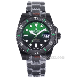 Rolex high quality Watch Diw Factory Submersible type carbon fiber gradient green dial black steel b