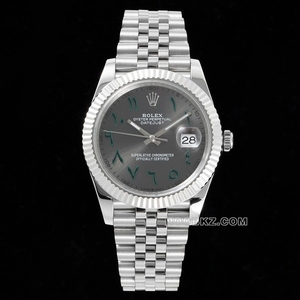 Rolex top replica watch Diw Factory log type 41 mm dark grey dial Middle Eastern digital scale