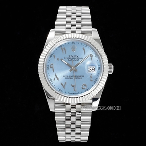 Rolex top replica watch Diw Factory log type 41 mm blue dial with Middle East digital scale