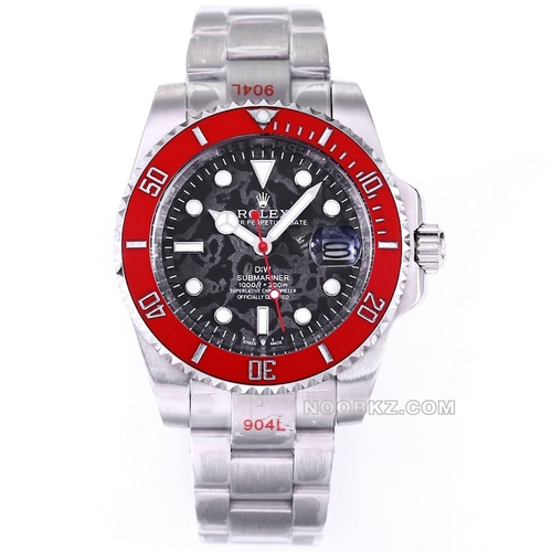 Rolex 1:1 Super Clone watch Diw Factory Submarine type carbon fiber red bezel black dial