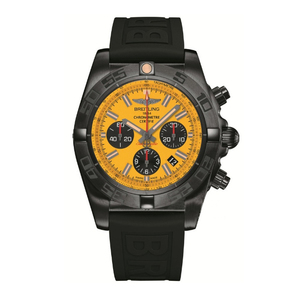GF Breitling mechanical chronograph black steel watch