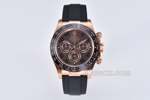 Rolex 5a Watch C factory Ditona rose gold chocolate rubber M116515ln-0015