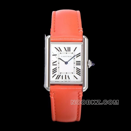 Cartier high quality watch K11 Factory tank orange strap