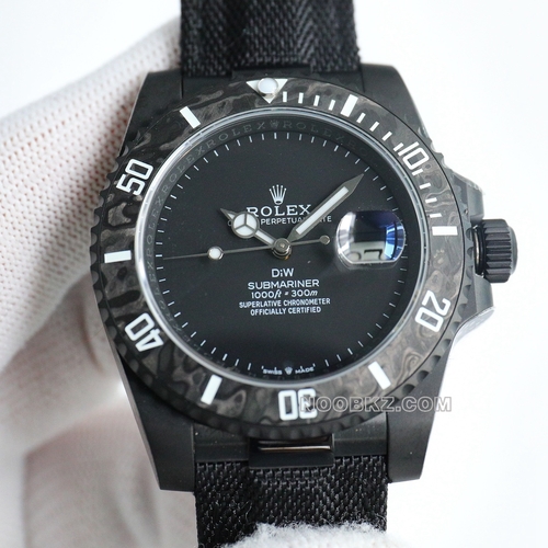 Rolex high quality watch Diw Factory Submariner type carbon fiber black dial no scale black strap