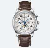 JF factory Longines replica watch master series eight needle moon phase belt mechanical men's watch