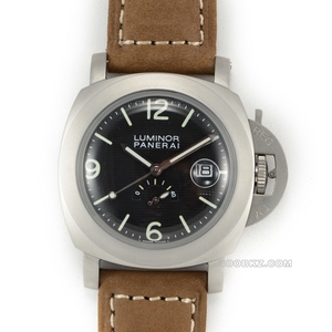 Panerai Top replica Watch Special Edition Watch Silver case brown strap PAM00028
